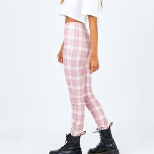 PRINCESS POLLY CHECK SLIM PANTS